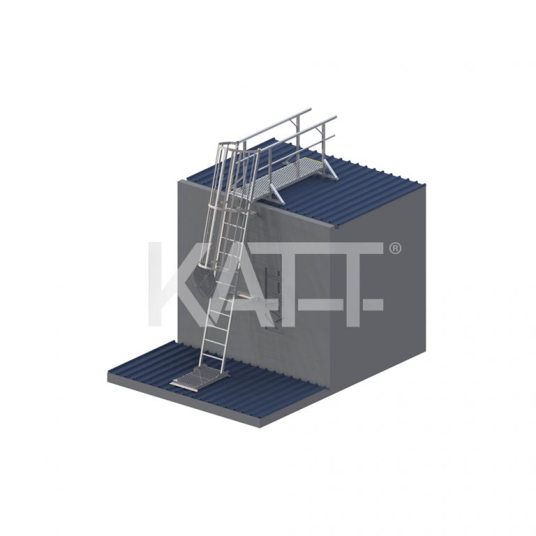 KATT Angled Cage Ladder with 2.4M Adjustable Access Kit