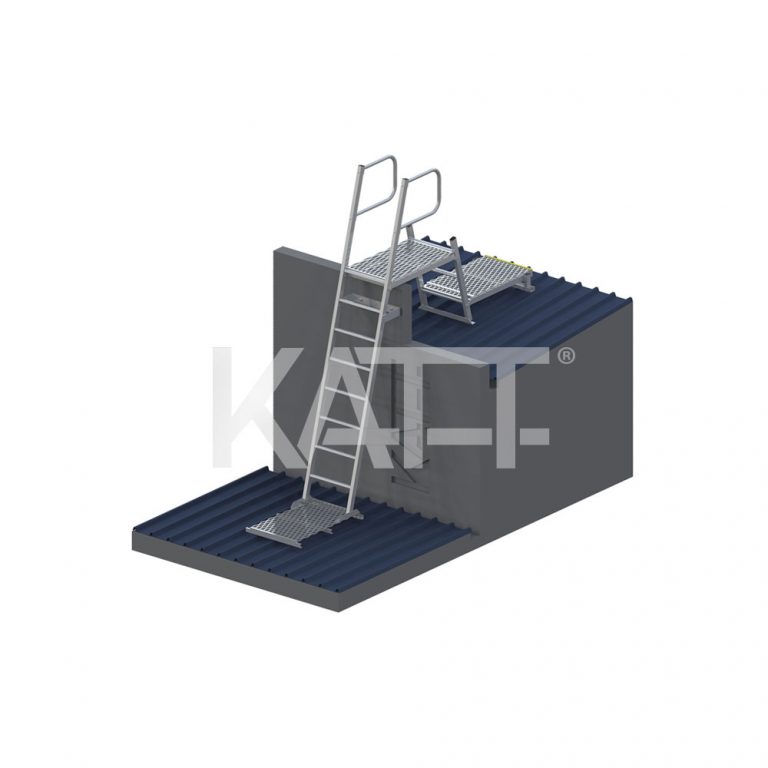 KATT Mini Ladder with Grabrails, Parapet Platform and 1.0M Landing