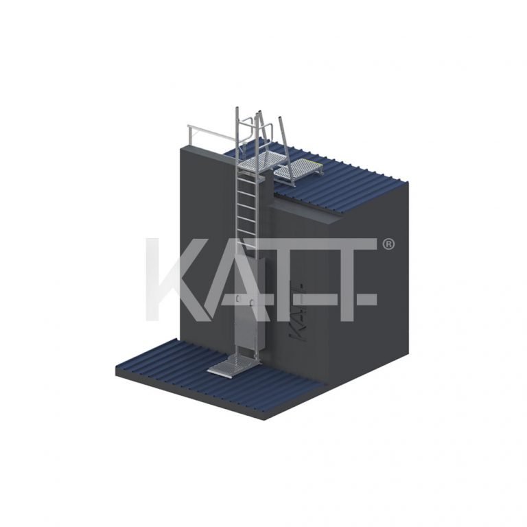 KATT Vertical Line Ladder with Grabrails, Parapet Platform and 1.0M Landing