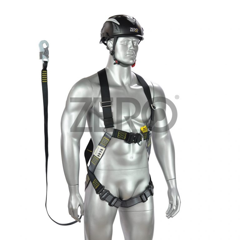 ZERO Fall Arrest Harness with 2.0M Energy Absorbing Lanyard fixed to the Harness