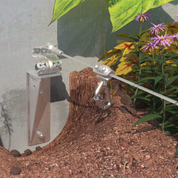 SafetyLink End Tuff Bracket Mounted Into Concrete